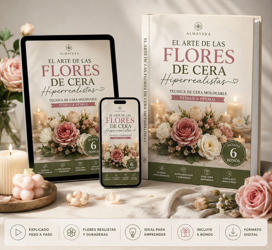 El Arte de las Flores de Cera Aprendé la Técnica de Cera Moldeable Pétalo a Pétalo